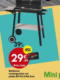 Maxi Bazar Barbecue rectangulaire sur pieds 83×45.5×86.5cm offre