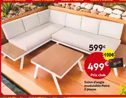 Maxi Bazar Salon d'angle modulable petra 5 places offre