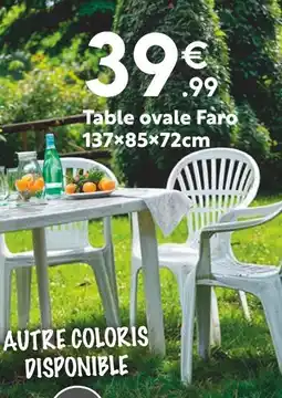 Maxi Bazar Table ovale Faro offre