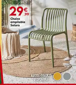 Maxi Bazar Chaise empilable Solara offre