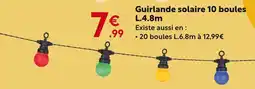 Maxi Bazar Guirlande solaire 10 boules L.4.8m offre