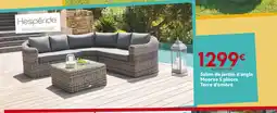 Maxi Bazar Hespéride Salon de jardin d'angle Moorea 5 places Terre d'ombre offre