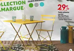 Maxi Bazar Table pliante carrée offre