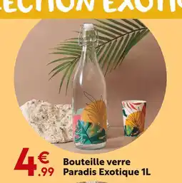 Maxi Bazar Bouteille verre paradis exotique offre