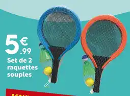 Maxi Bazar Set de 2 raquettes souples offre