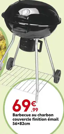 Maxi Bazar Barbecue au charbon couvercle finition émail 56×82cm offre