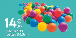 Maxi Bazar Sac de 100 balles Ø6.5cm offre