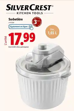 Lidl SilverCrest Sorbetière offre