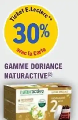 E.Leclerc Parapharmacie Gamme doriance naturactive offre