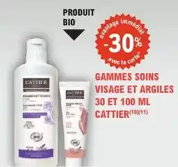 E.Leclerc Parapharmacie Gammes soins visage et argiles 30 et 100 ml cattier offre
