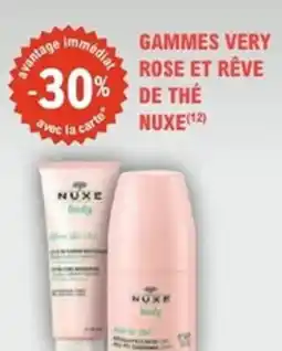 E.Leclerc Parapharmacie Gammes very rose et rêve de the nuxe offre