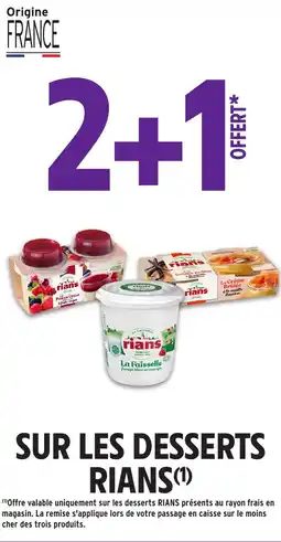 Intermarché Express Sur les desserts rians offre