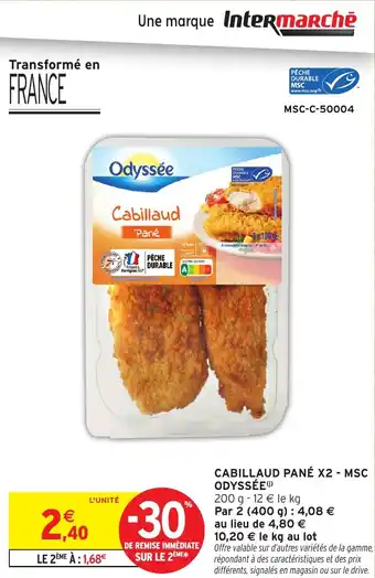 Intermarché Express Cabillaud pané x2 - msc odyssée offre