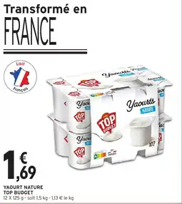 Intermarché Express Yaourt nature top budget offre