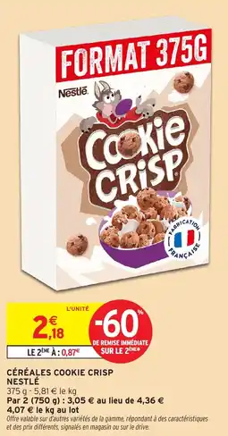Intermarché Express Céréales cookie crisp nestlé offre