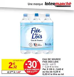 Intermarché Express Eau de source fiee des lois offre