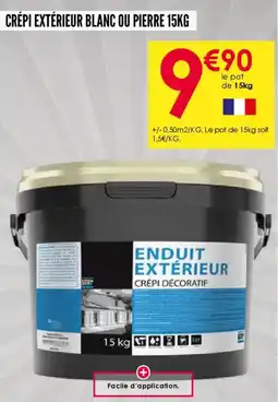 Décor Discount Crépi extérieur blanc ou pierre 15kg offre