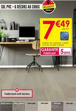 Décor Discount Sol pvc-6 décors au choix offre