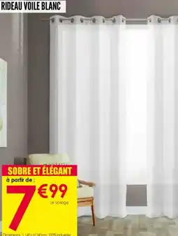 Décor Discount Rideau voile blanc offre