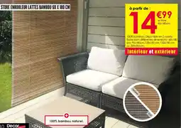 Décor Discount Store enrouleur lattes bambou 60 x 180 cm offre