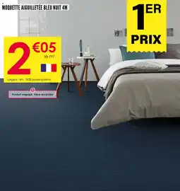 Décor Discount Moquette aiguilletée bleu nuit 4m offre