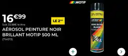 Feu Vert Aérosol peinture noir brillant motip 500 ml offre