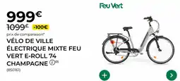 Feu Vert Vélo de ville électrique mixte feu vert e-roll 74 champagne offre