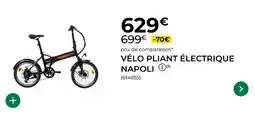 Feu Vert Vélo pliant électrique napoli offre