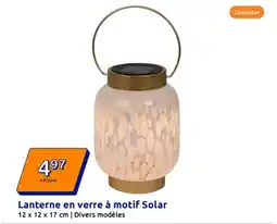 Action Lanterne en verre à motif solar offre