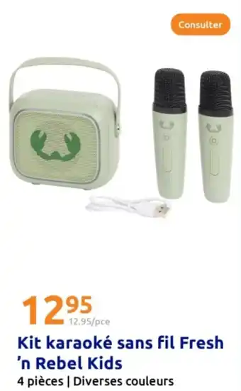 Action kit karaoké sans fil Fresh 'n Rebel Kids offre