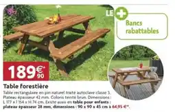 LaMaison.fr Table forestière offre