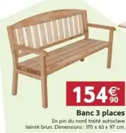 LaMaison.fr Banc 3 places offre