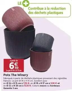 LaMaison.fr Pots The Winery offre