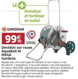 LaMaison.fr Dévidoir sur roues aquaroll m métal gardena offre