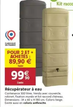 LaMaison.fr Récupérateur à eau offre