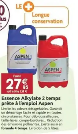 LaMaison.fr Essence alkylate 2 temps prête à l'emploi aspen offre