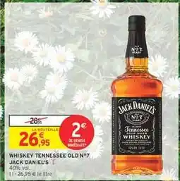 Intermarché Hyper WHISKEY TENNESSEE OLD N°7 JACK DANIEL'S offre