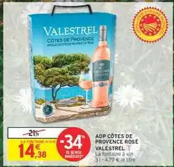 Intermarché Hyper AOP CÔTES DE PROVENCE ROSÉ VALESTREL offre