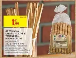 Intermarché Hyper Gressins à l'huile d'olive & tournesol Mago Merlini offre