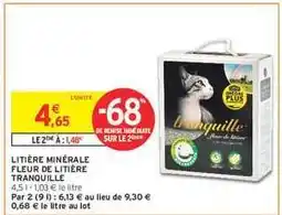 Intermarché Hyper Litière Minérale Fleur de Litière Tranquille offre