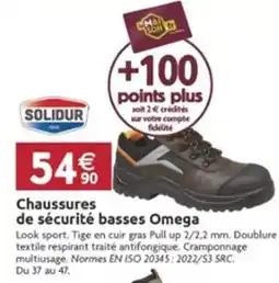 LaMaison.fr Chaussures de sécurité basses omega offre