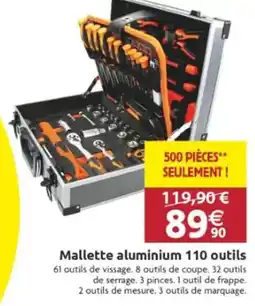 LaMaison.fr Mallette aluminium 110 outils offre