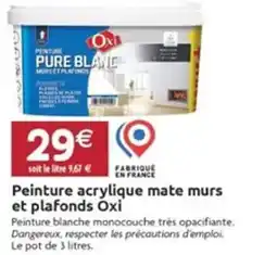 LaMaison.fr Peinture acrylique mate murs et plafonds Oxi offre