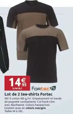 LaMaison.fr Lot de 2 tee-shirts fortec offre