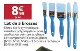LaMaison.fr Lot de 5 brosses offre