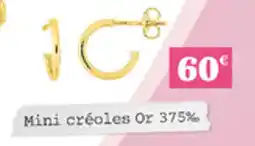 Carrefour Mini créoles or 375% offre