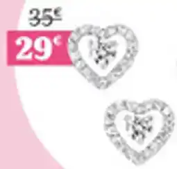 Carrefour Boucles d'oreilles Argent 925% rhodié et oxyde de zirconium offre