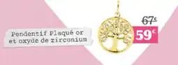 Carrefour Pendentif plaqué or et oxyde de zirconium offre