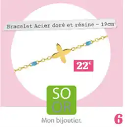 Carrefour Bracelet acier doré et résine offre