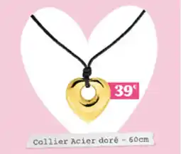 Carrefour Collier acier doré offre